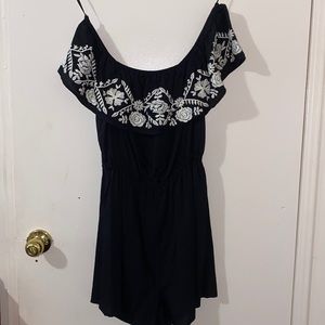 Small Off the Shoulder Floral Romper